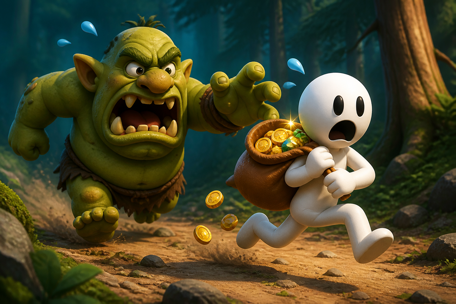 Troll Thief Stickman Puzzle